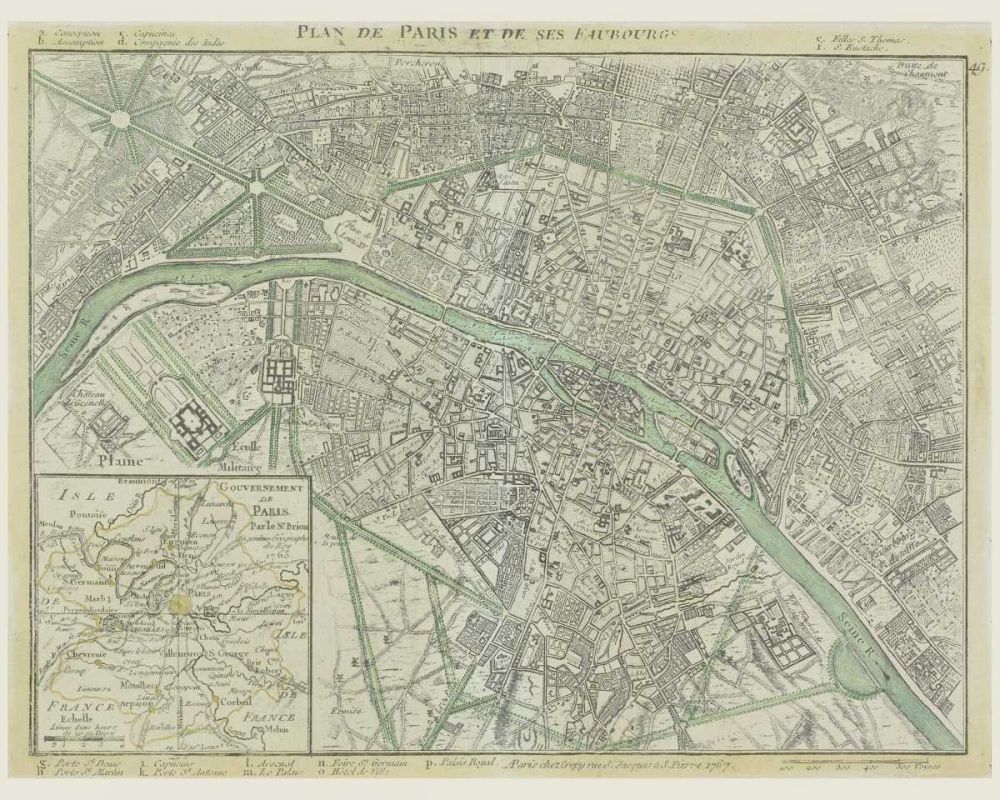 Plan Paris 2 art print by BRAUN Studio for $57.95 CAD