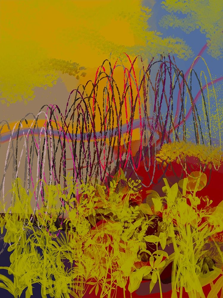 Floral Scribble I art print by Grayscale for $57.95 CAD