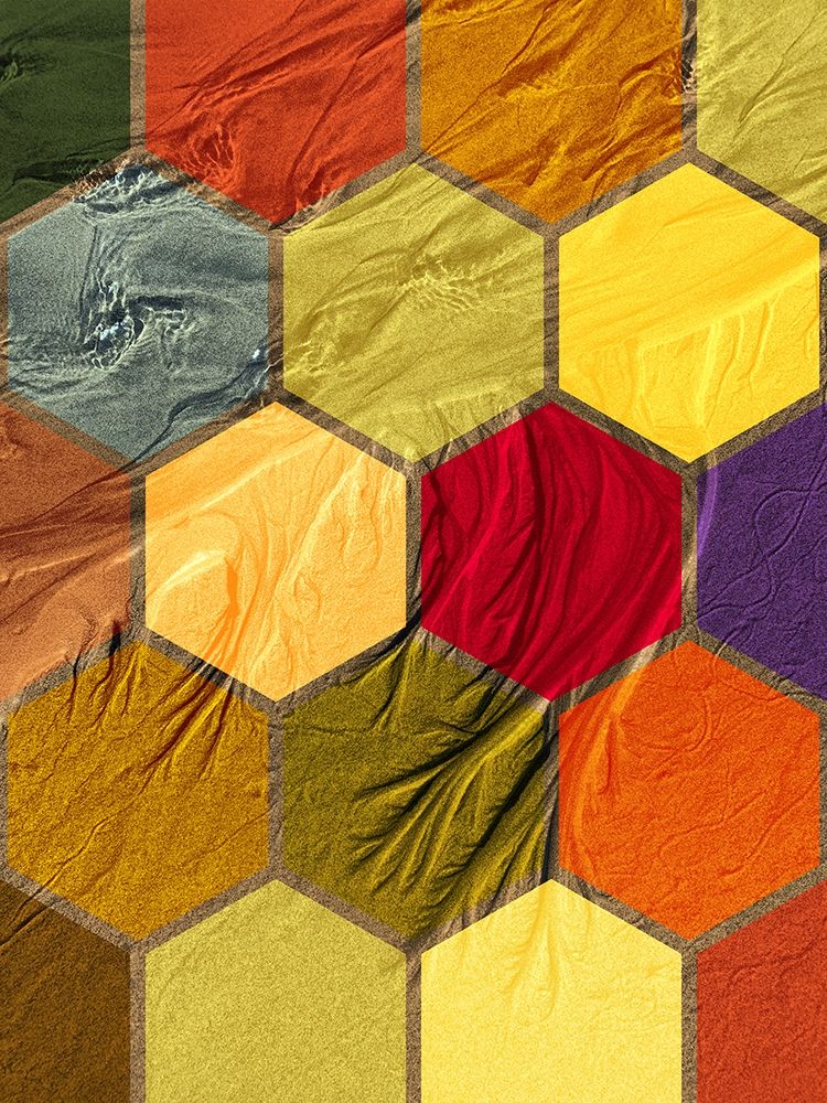 Hexagon Textures III art print by Grayscale for $57.95 CAD
