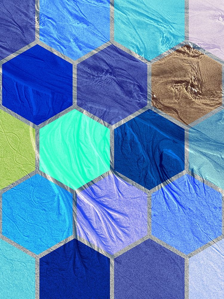 Hexagon Textures IV art print by Grayscale for $57.95 CAD