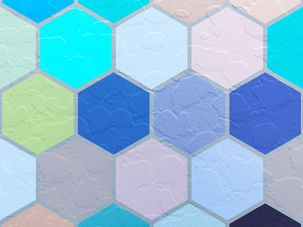 Hexagon Textures VII art print by Grayscale for $57.95 CAD