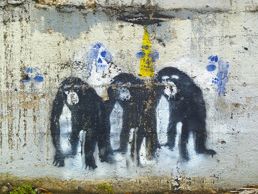 Three Monkeys art print by Grayscale for $57.95 CAD