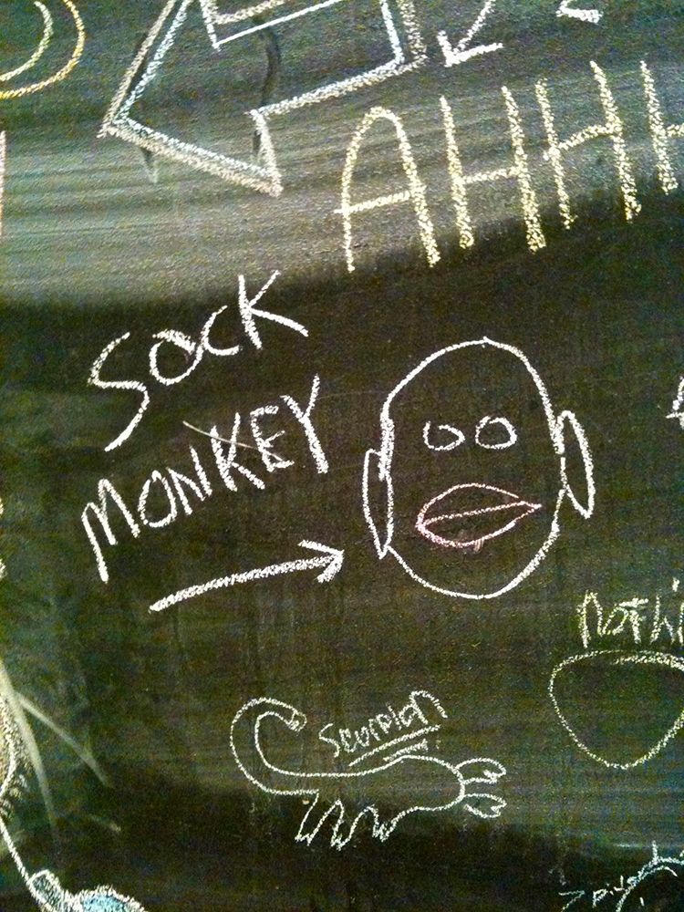Sock Monkey art print by Grayscale for $57.95 CAD