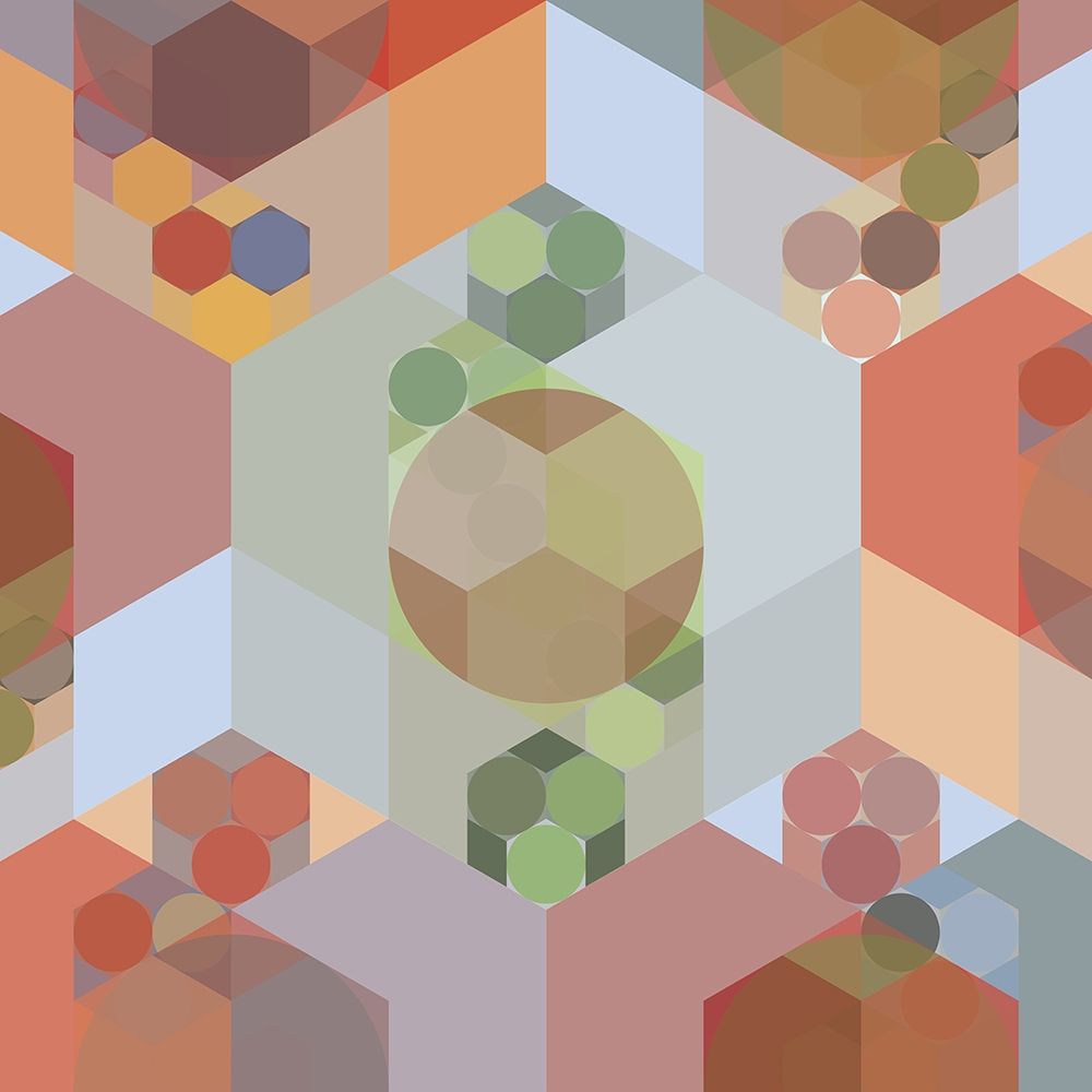 Nested Hexagons I art print by Grayscale for $57.95 CAD