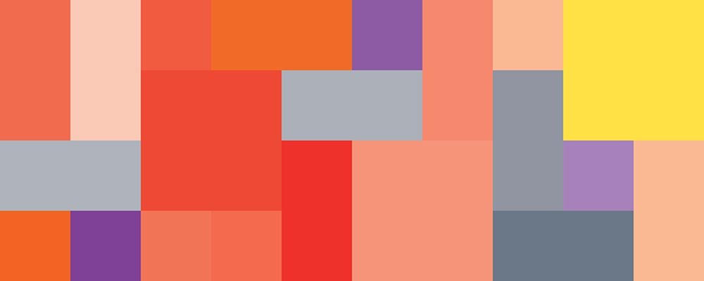 Bright Blocks Wide IV art print by Grayscale for $57.95 CAD