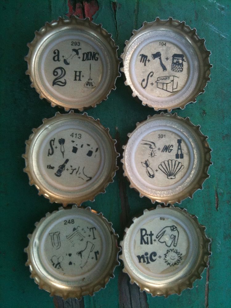 Bottle Caps I art print by Grayscale for $57.95 CAD