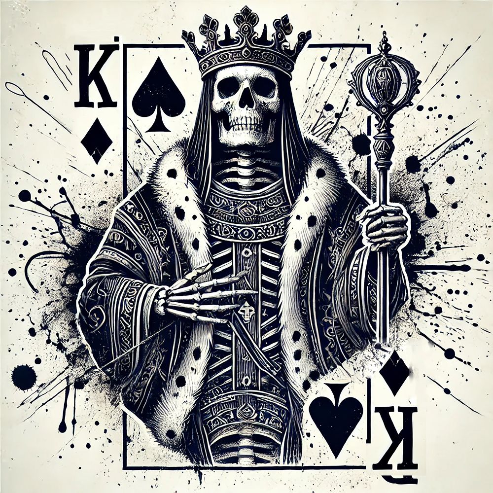 Skull King art print by Grayscale for $57.95 CAD