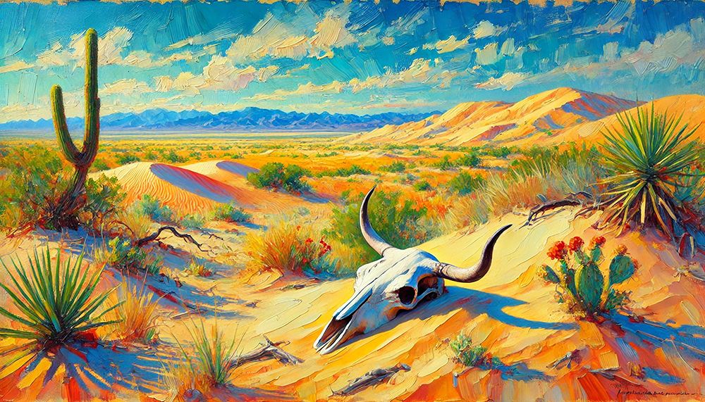 Desert Landscape art print by Grayscale for $57.95 CAD