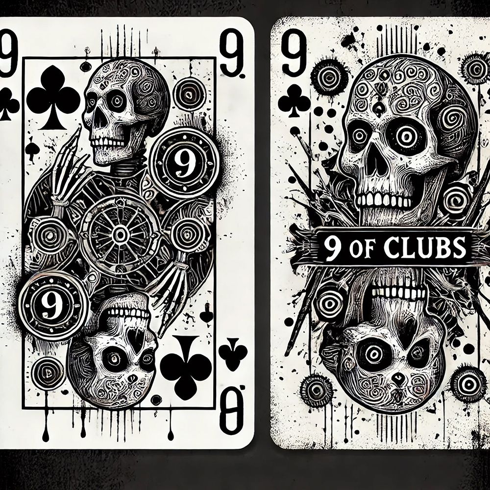 9 Of Clubs art print by Grayscale for $57.95 CAD