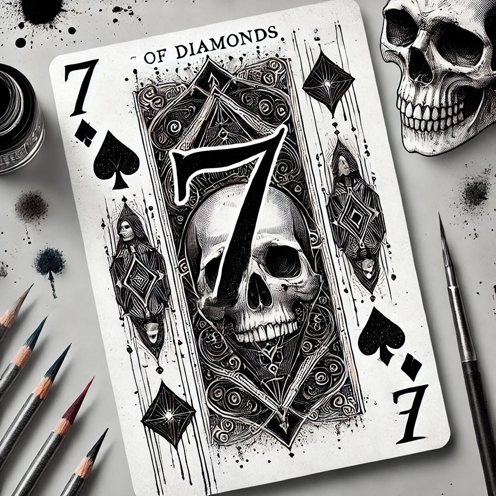 7 Of Spades art print by Grayscale for $57.95 CAD