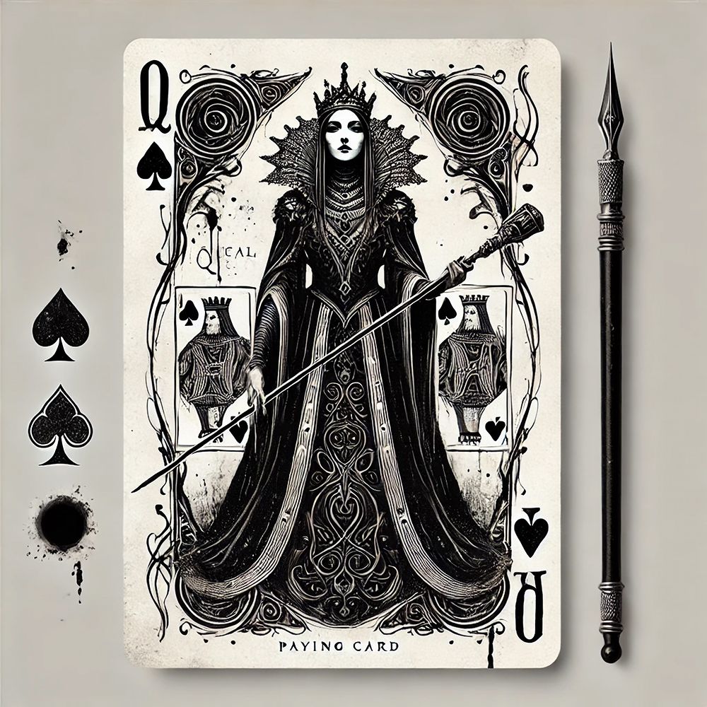 Queen Of Spades art print by Grayscale for $57.95 CAD