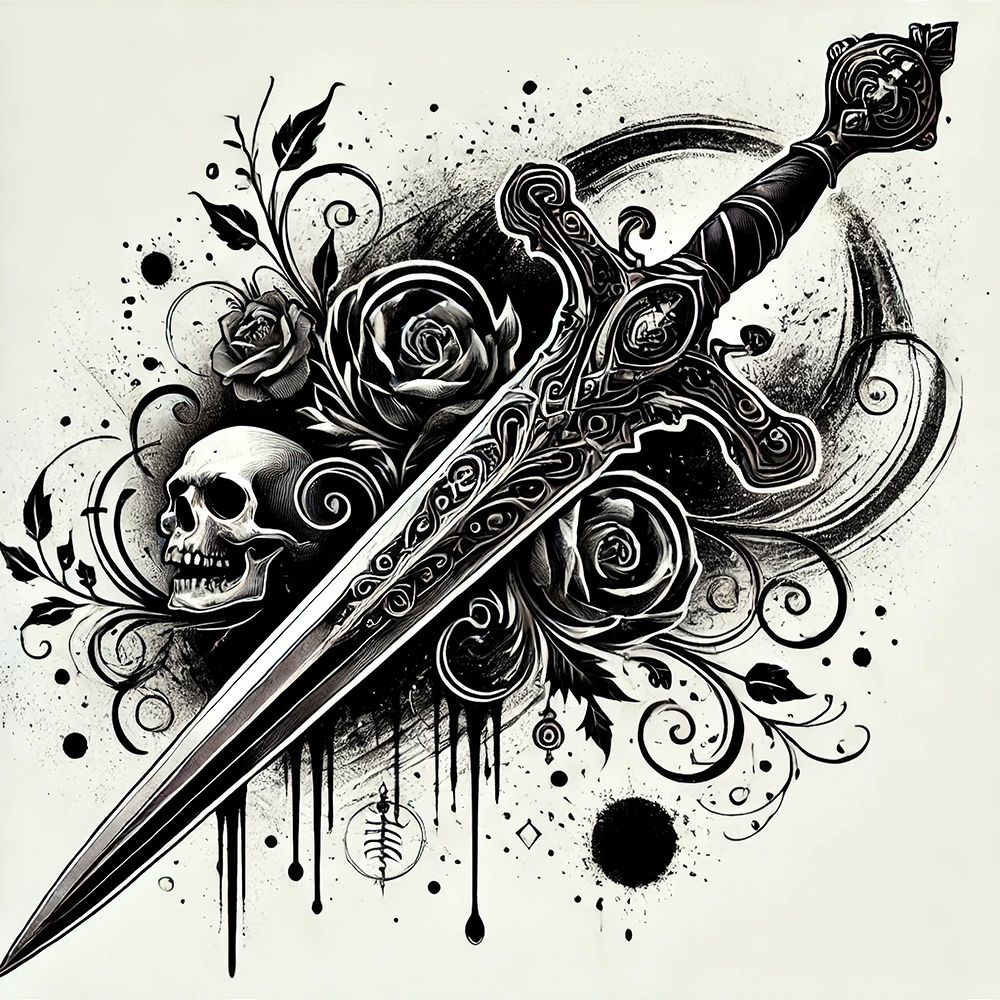 Skull Sword art print by Grayscale for $57.95 CAD