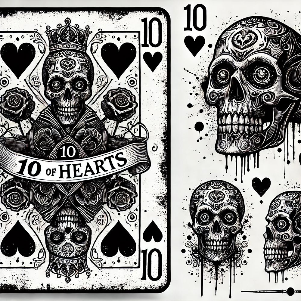 10 Of Hearts art print by Grayscale for $57.95 CAD