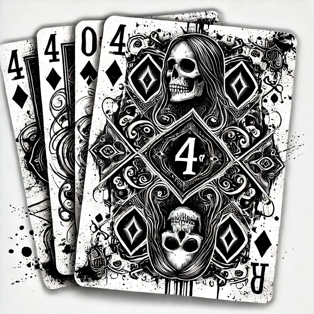 4 Of Diamonds art print by Grayscale for $57.95 CAD