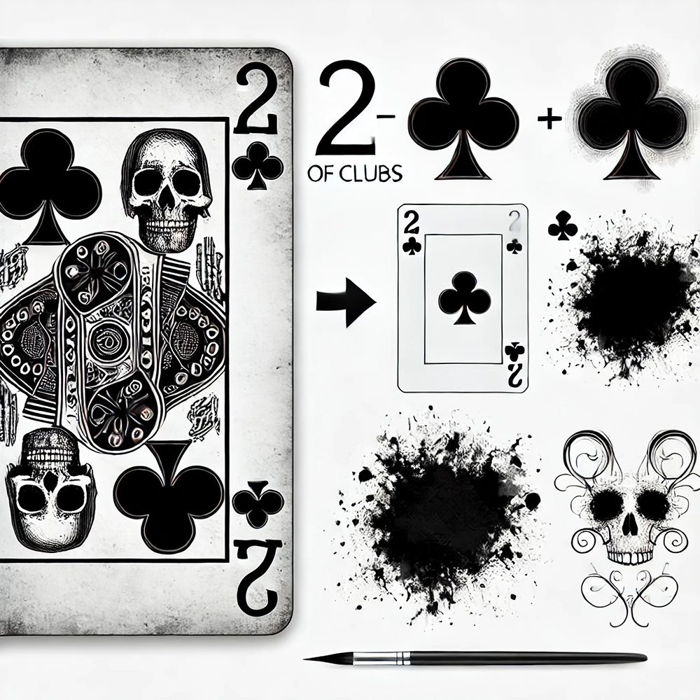 2 Of Clubs art print by Grayscale for $57.95 CAD