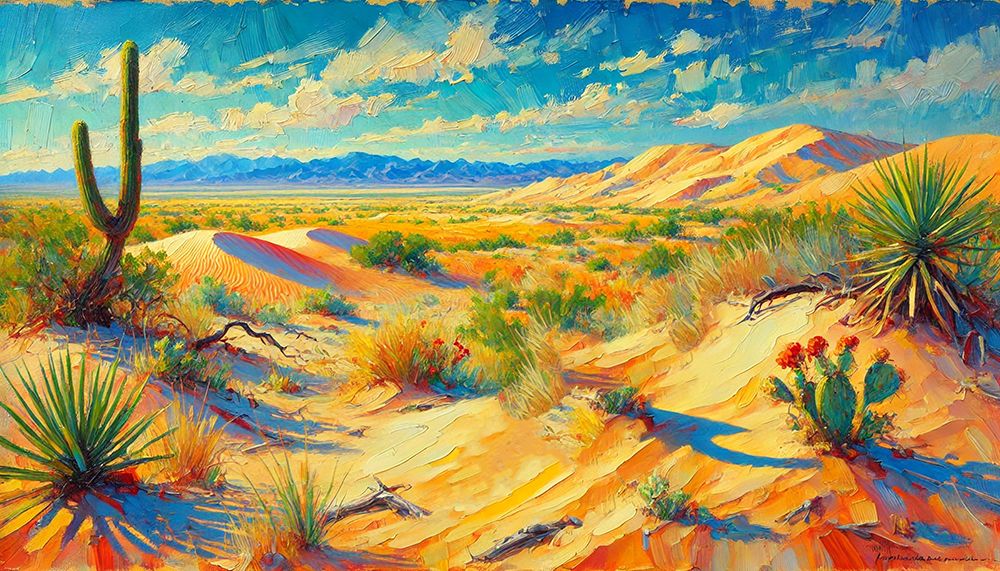 Desert Landscape art print by Grayscale for $57.95 CAD