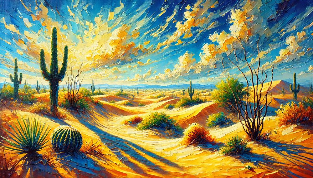 Desert Landscape art print by Grayscale for $57.95 CAD