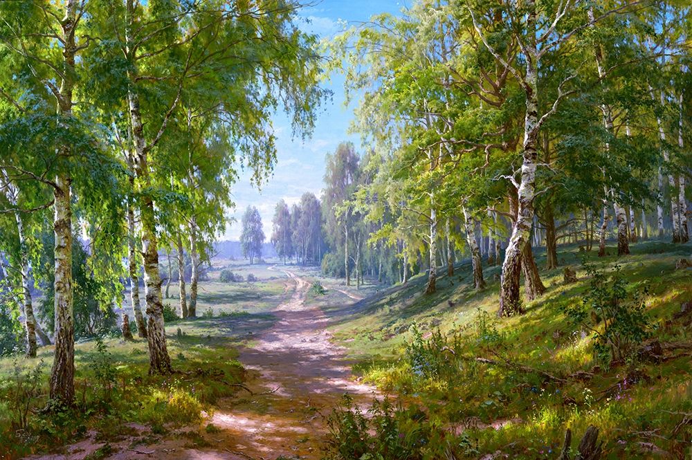 Birch forest art print by Sergej Basov for $57.95 CAD