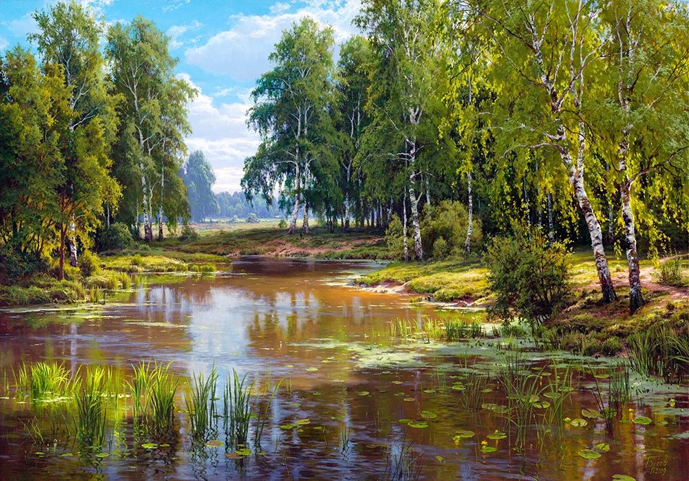 Verdurous pond art print by Sergej Basov for $57.95 CAD