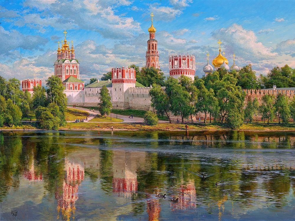 Novodevichy monastery art print by Sergej Basov for $57.95 CAD