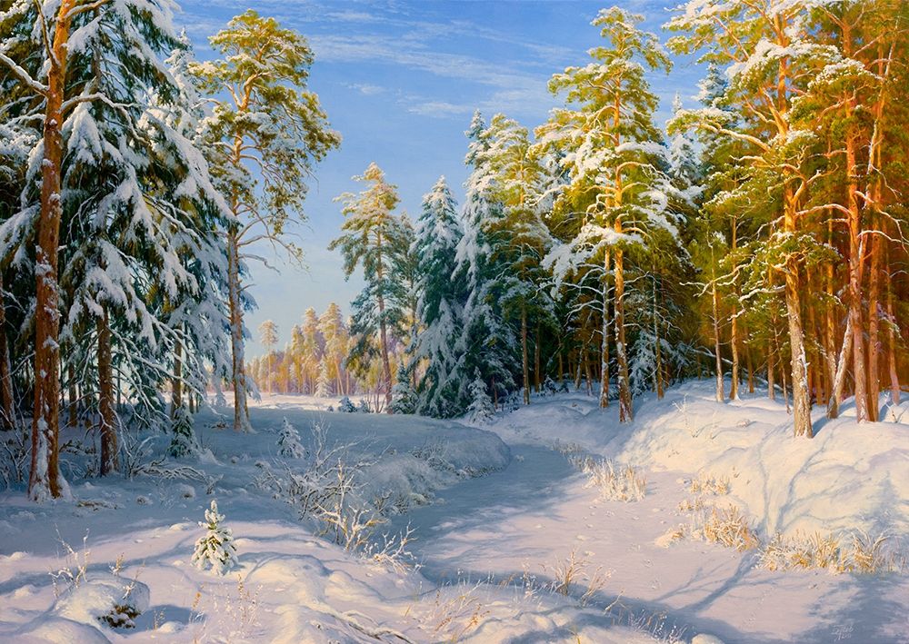 Frost and sunshine art print by Sergej Basov for $57.95 CAD