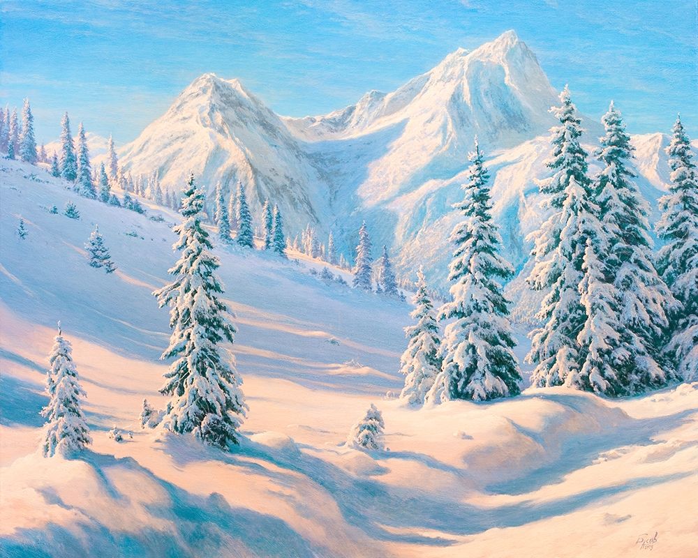 Mountains art print by Sergej Basov for $57.95 CAD
