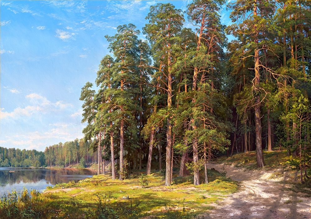 Coastal pines art print by Sergej Basov for $57.95 CAD