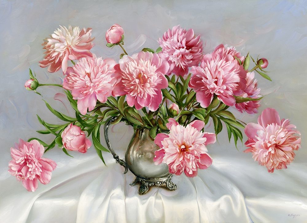 Pink peonies art print by Igor Buzin for $57.95 CAD