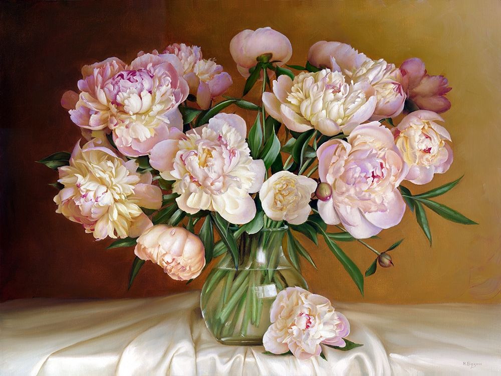 Bouquet in warm tones art print by Igor Buzin for $57.95 CAD