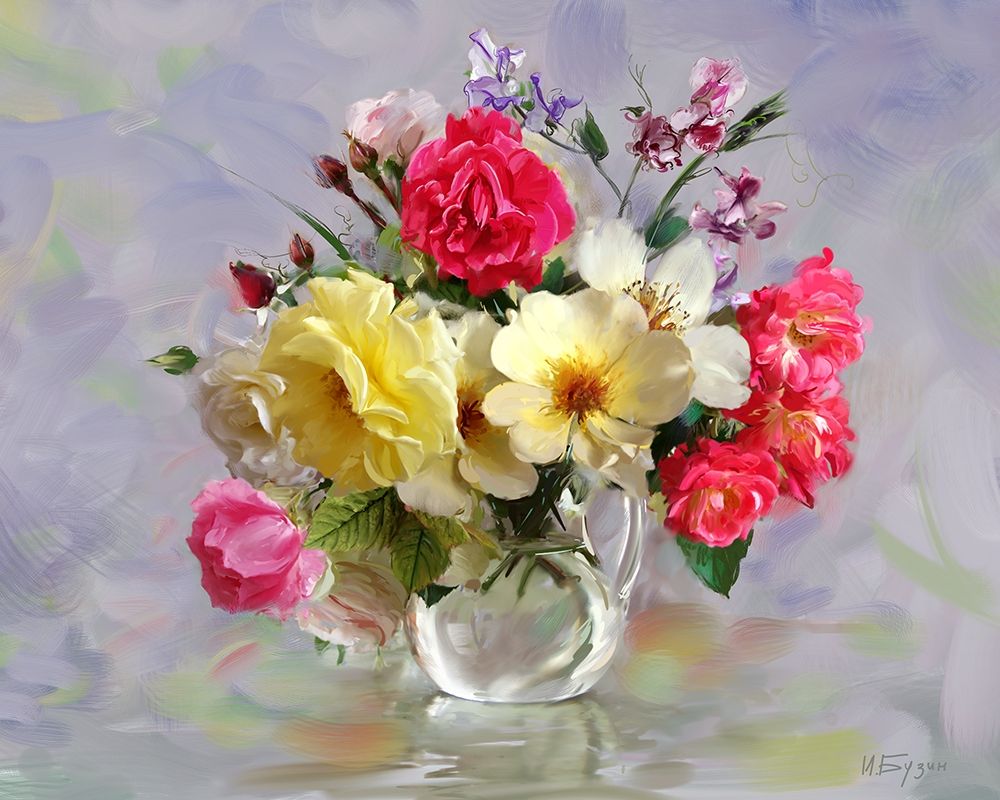 Roses in a jug art print by Igor Buzin for $57.95 CAD