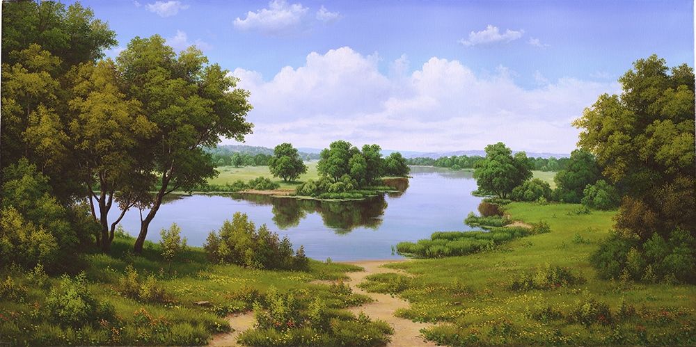 Near the river art print by Vyacheslav Babichev for $57.95 CAD