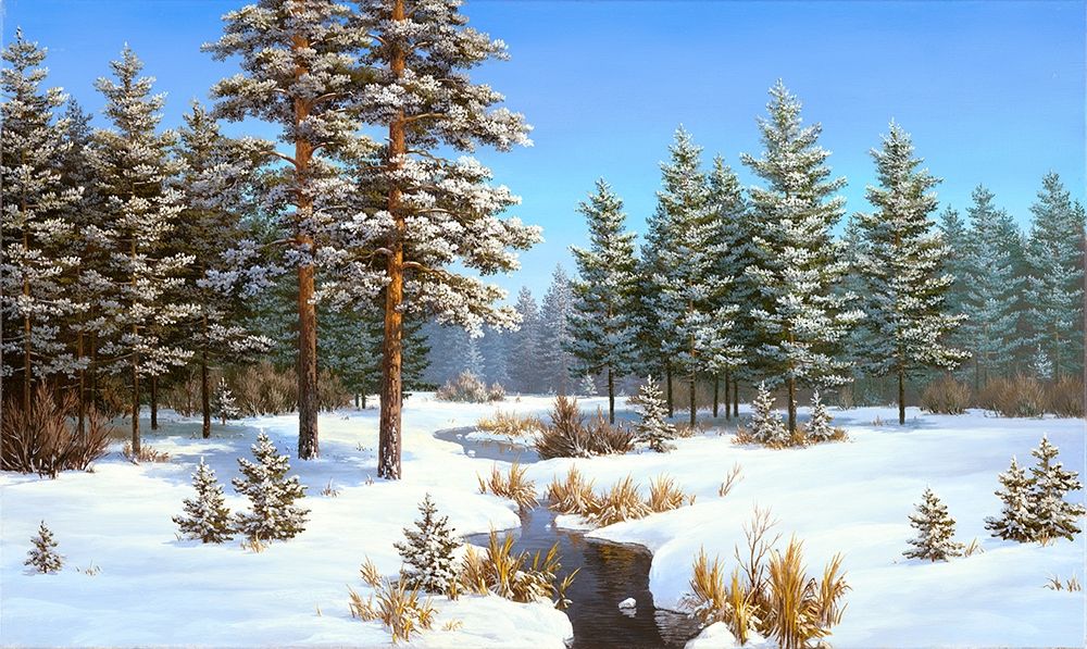 Winter art print by Vyacheslav Babichev for $57.95 CAD
