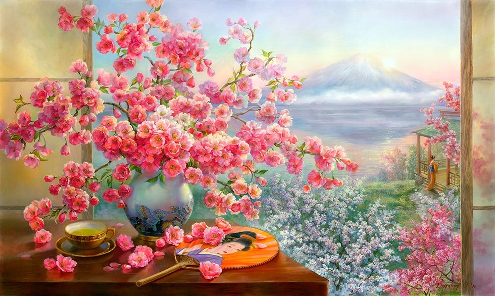 Sakura bouquet art print by Olga Dandorf for $57.95 CAD