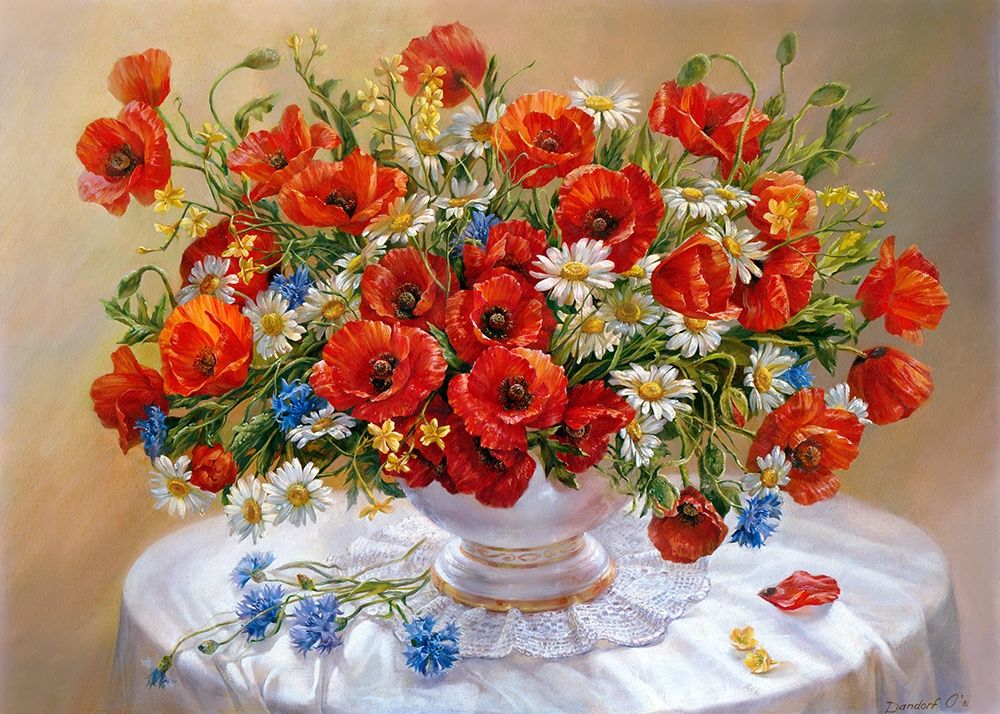 Poppies art print by Olga Dandorf for $57.95 CAD