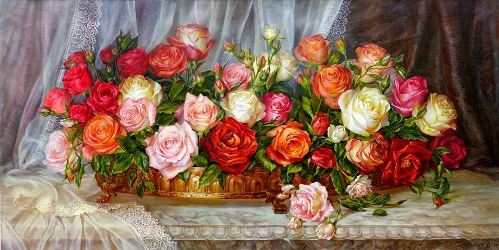 Roses art print by Olga Dandorf for $57.95 CAD