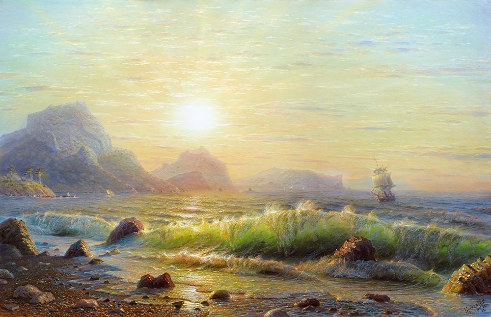 Morning. Surf waves art print by Alexander Goryachev for $57.95 CAD