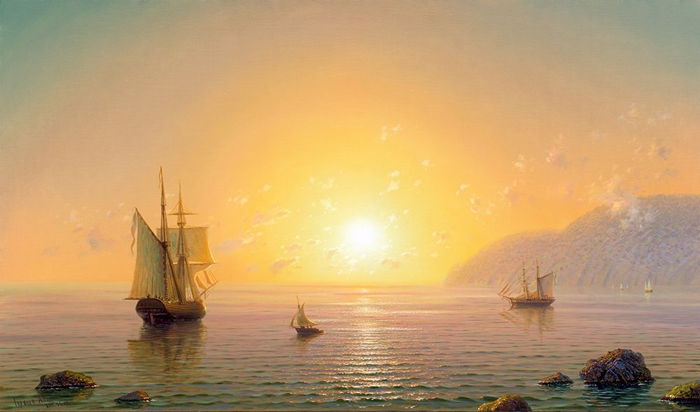Sailboat. Morning art print by Alexander Goryachev for $57.95 CAD