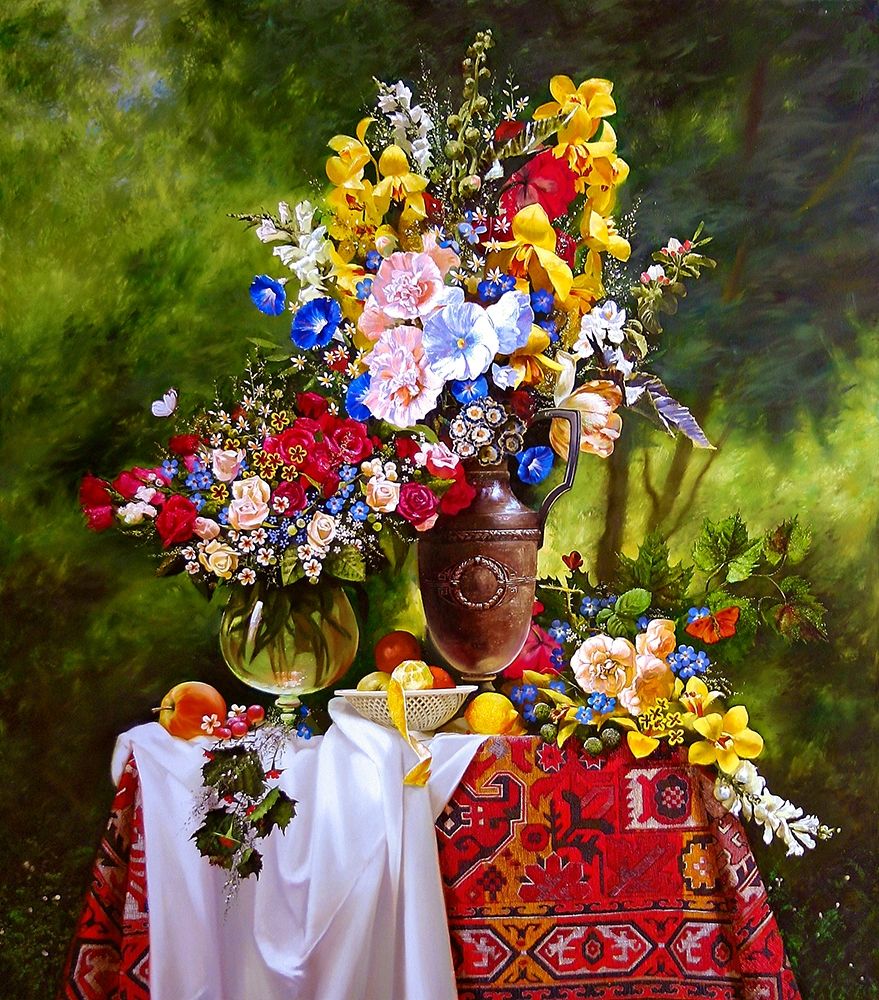 Mallow, orchids art print by Konstantin Golovin for $57.95 CAD