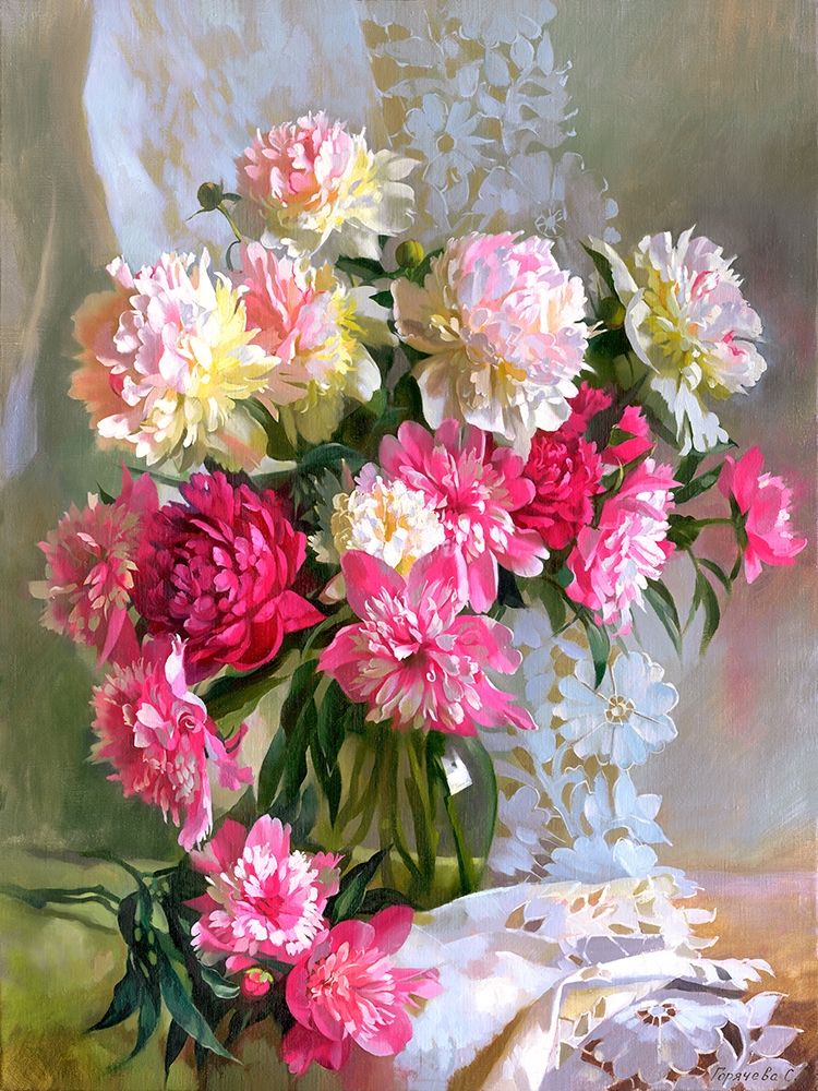 Peonies art print by Svetlana Goryacheva for $57.95 CAD