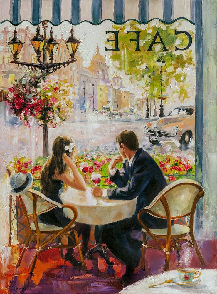 Cafe art print by Galina Kotinova for $57.95 CAD