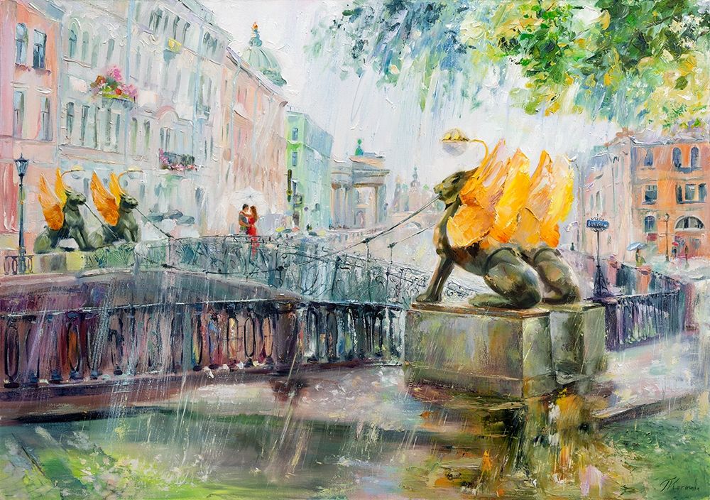 Summer rain. Griffins art print by Galina Kotinova for $57.95 CAD
