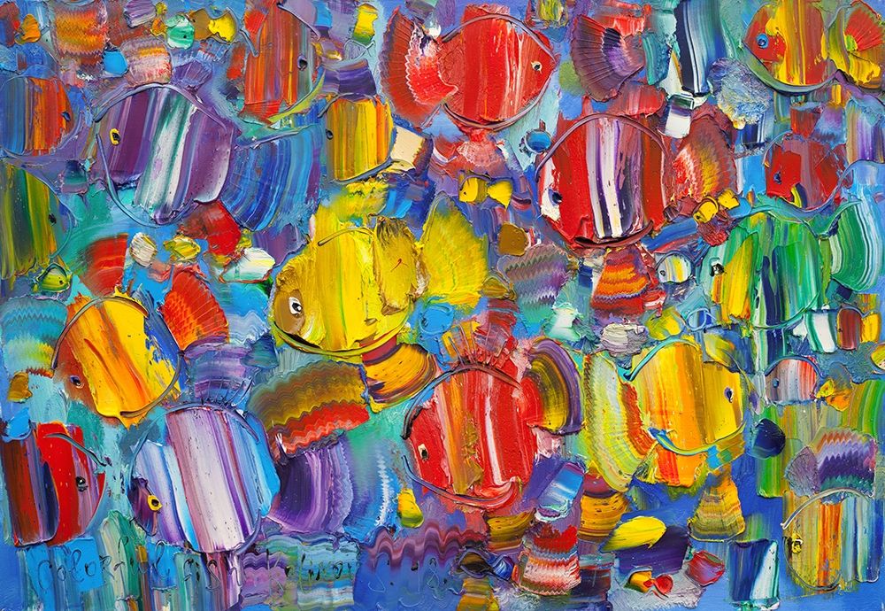 Colorful fish art print by Sergey Kotinov for $57.95 CAD