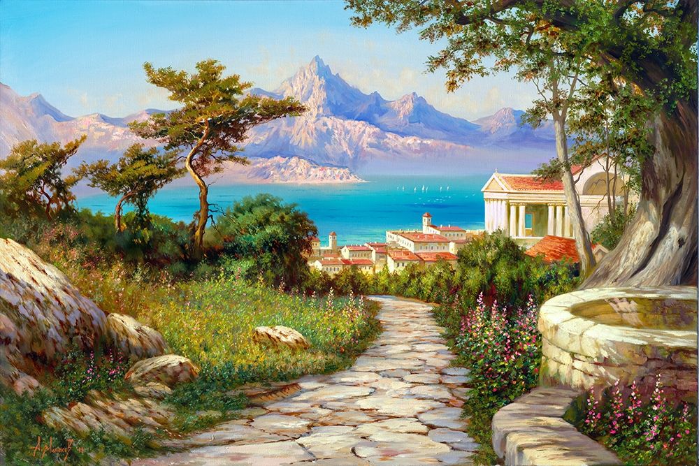 City by the sea art print by Alexey Milyukov for $57.95 CAD