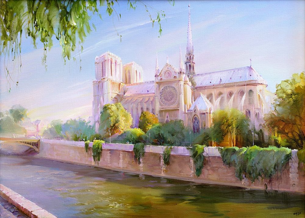 Parisian morning art print by Roman Romanov for $57.95 CAD