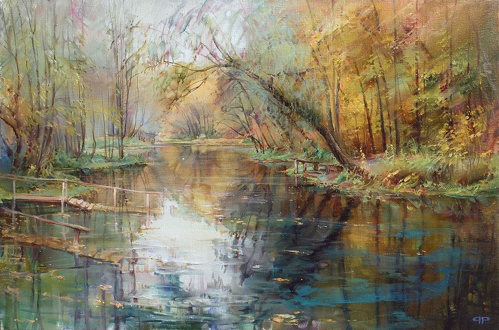 Lake Blue art print by Roman Romanov for $57.95 CAD