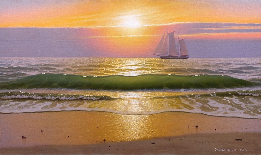 Evening walk art print by Alexander Stepanov for $57.95 CAD
