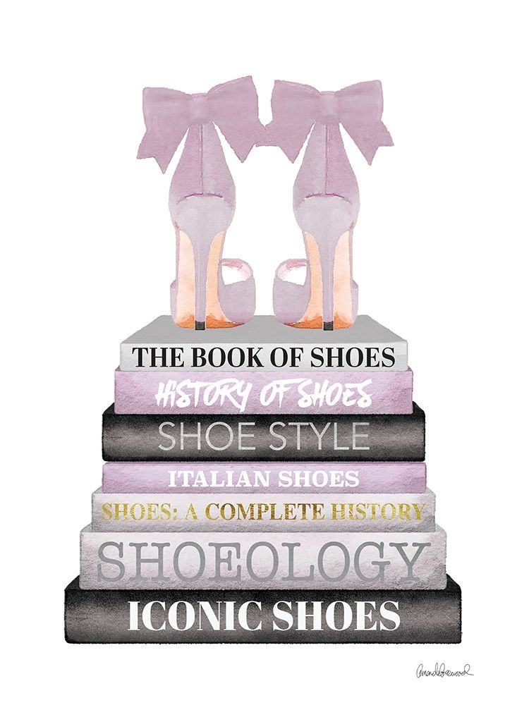 Lavender Bookstack Shoe art print by Amanda Greenwood for $57.95 CAD