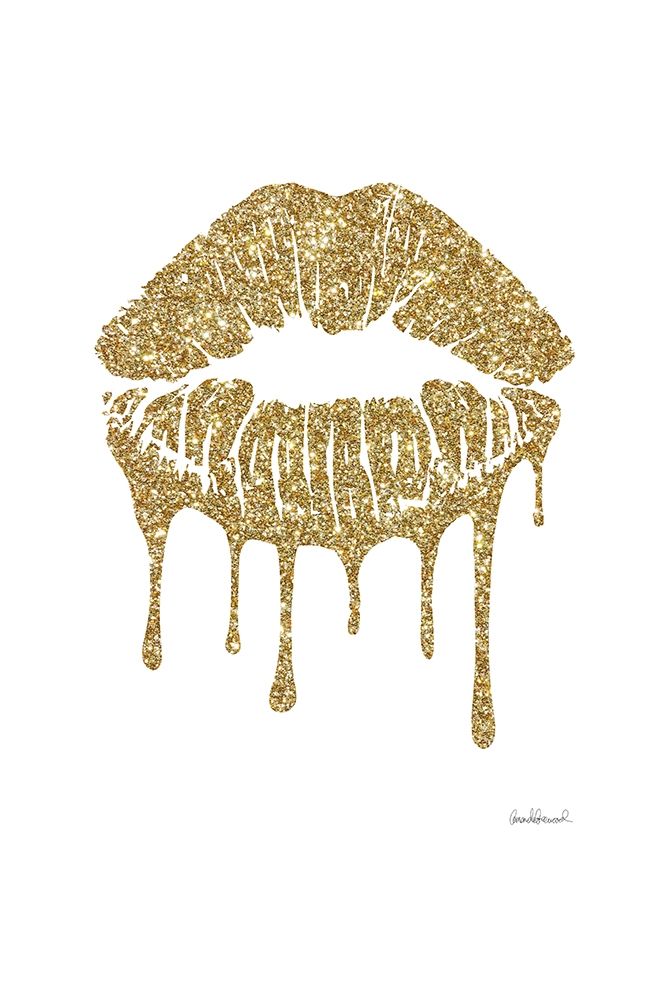 Glitter Lip Gold art print by Amanda Greenwood for $57.95 CAD