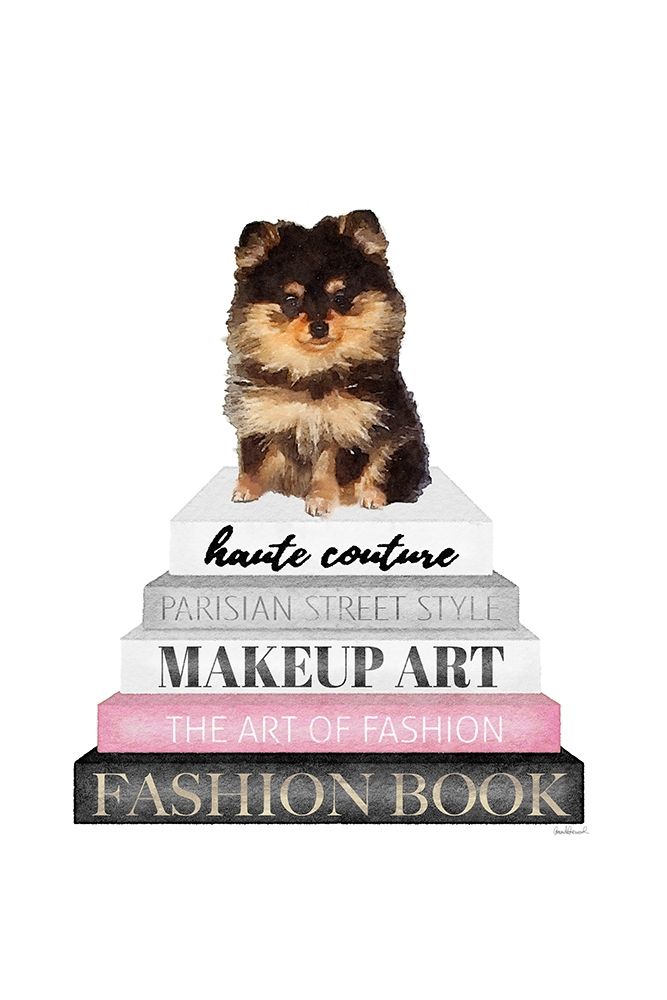 Yorkie Bookstack III art print by Amanda Greenwood for $57.95 CAD
