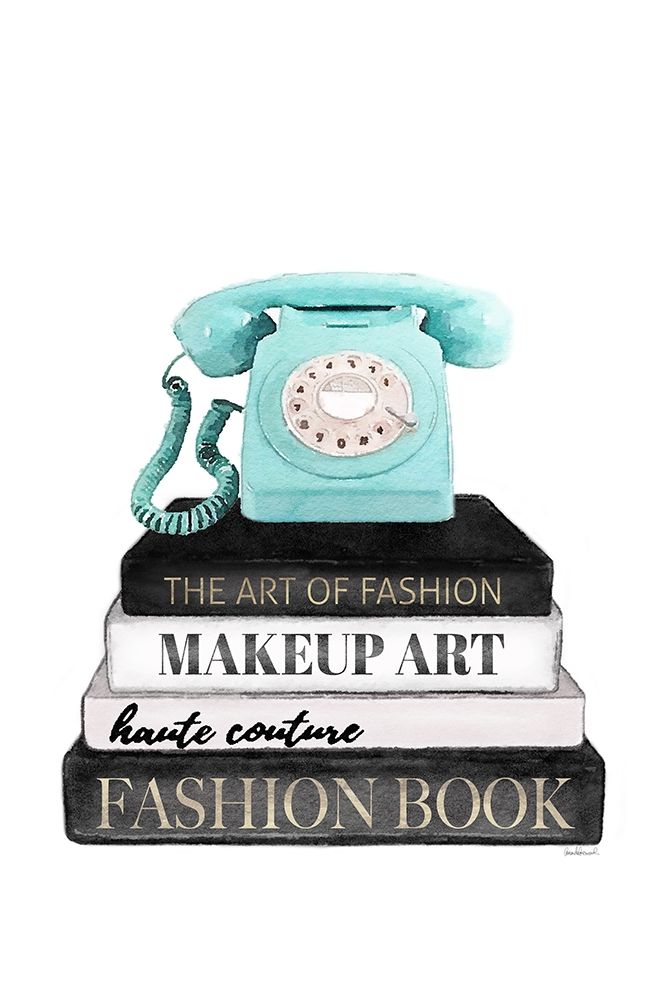 Telephone Bookstack art print by Amanda Greenwood for $57.95 CAD